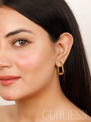 Gold Glitter Glow Earrings