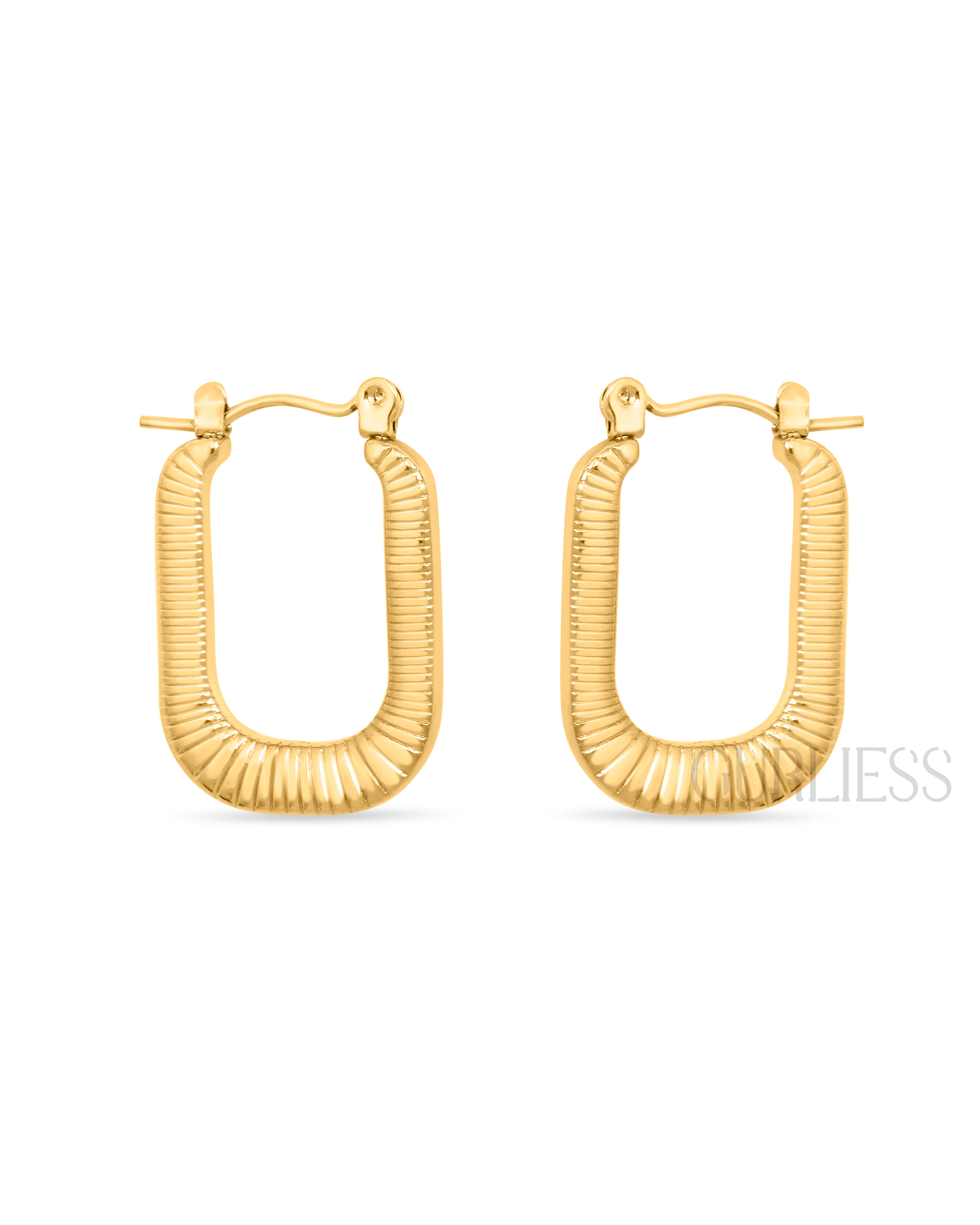 Gold Glitter Glow Earrings