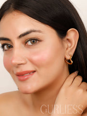 Dew Gold Hearts Earrings
