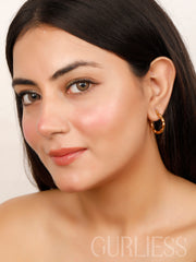 Pleated Frost Hoops Earrings