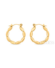 Pleated Frost Hoops Earrings