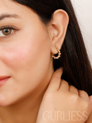 Crystal Cluster Hoops Earrings