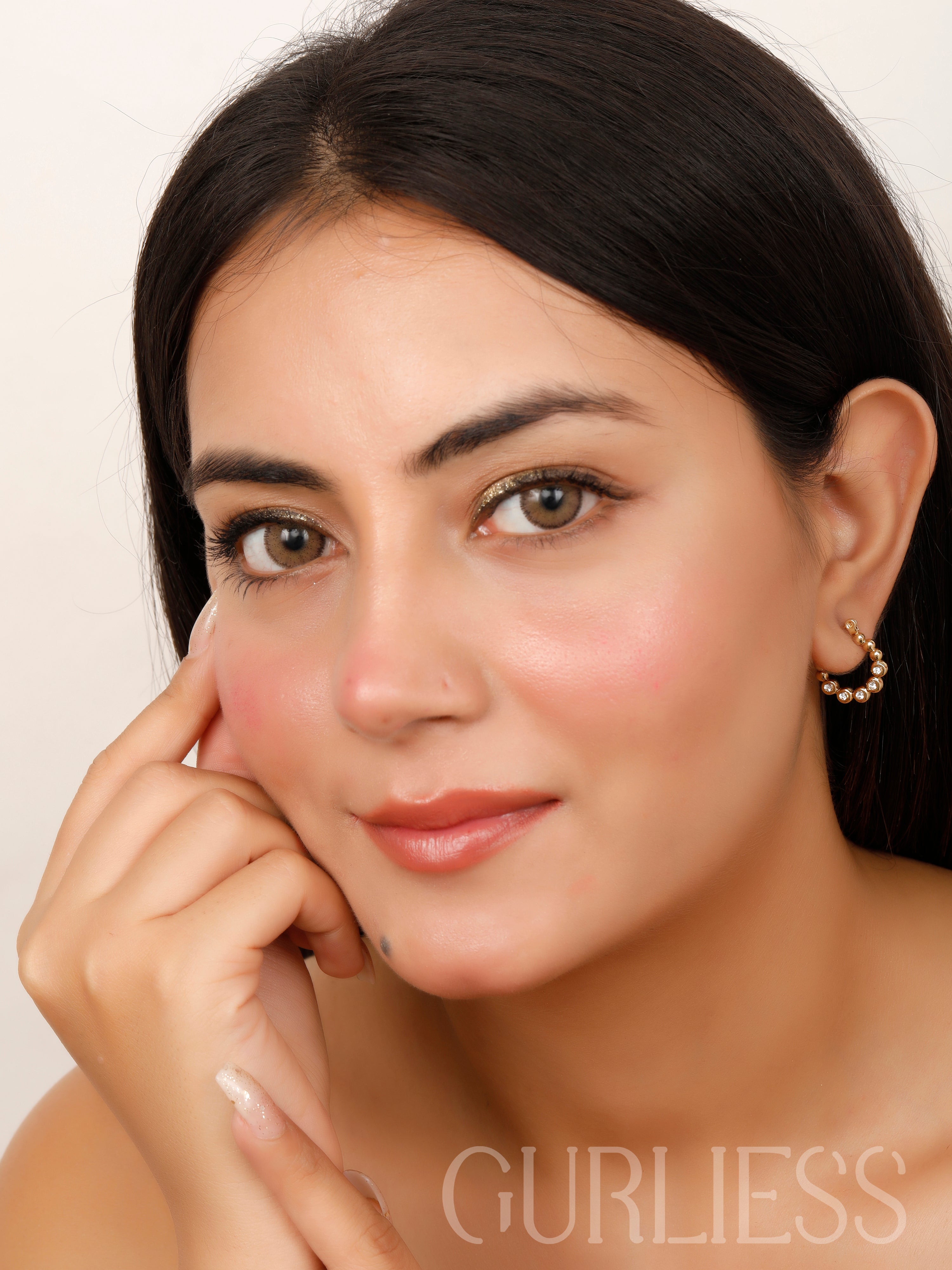 Crystal Cluster Hoops Earrings
