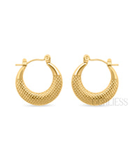 Cross Cut Hoops Earrings