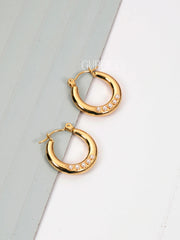 Gemma Pearl Hoops Earrings