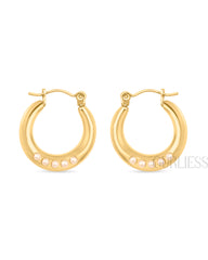 Gemma Pearl Hoops Earrings