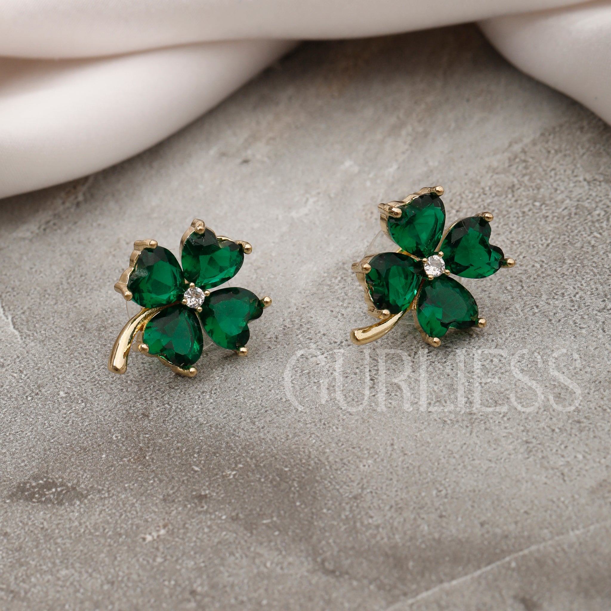 Emerald Cashmere Earrings