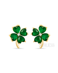 Emerald Cashmere Earrings