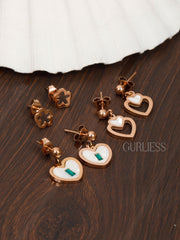 Cocktail Couture Rose Gold Earring Combo