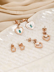 Cocktail Couture Rose Gold Earring Combo
