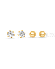 Swinging Sweethearts Crystal Gold Earring Combo