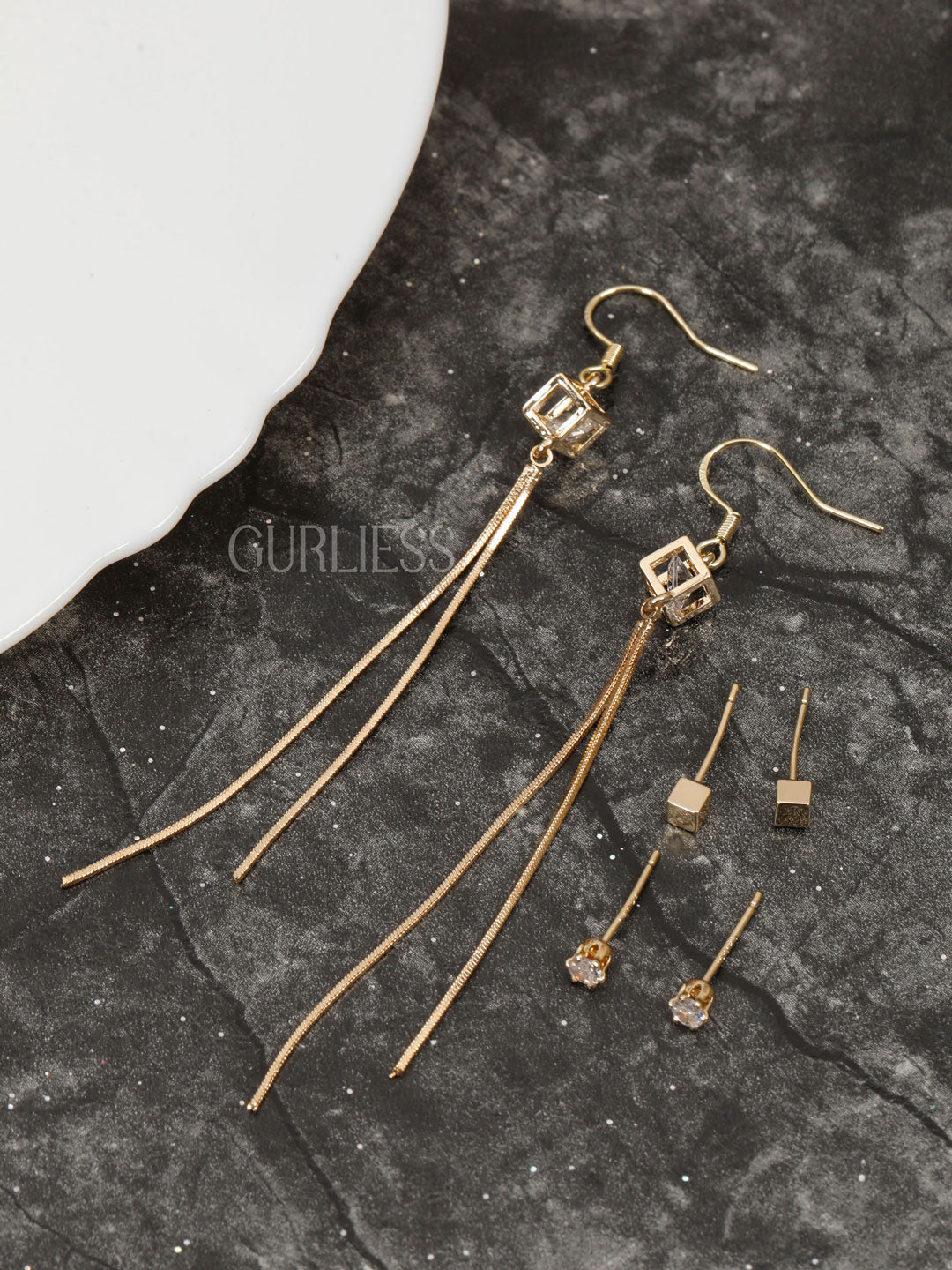 Aquarius Aura Brilliance Bless Earring Combo