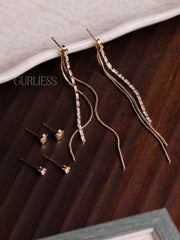Gold Clover Earring Combo