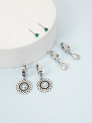 Silver Minimal Earrings Combo