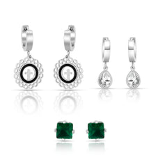 Silver Minimal Earrings Combo