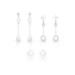 Danglers Silver Earrings Combo