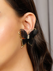Cosmic chic/ Black flutter Earrings