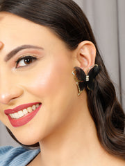 Cosmic chic/ Black flutter Earrings