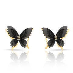 Cosmic chic/ Black flutter Earrings