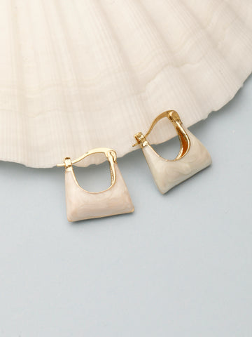 Gold and White Enamel