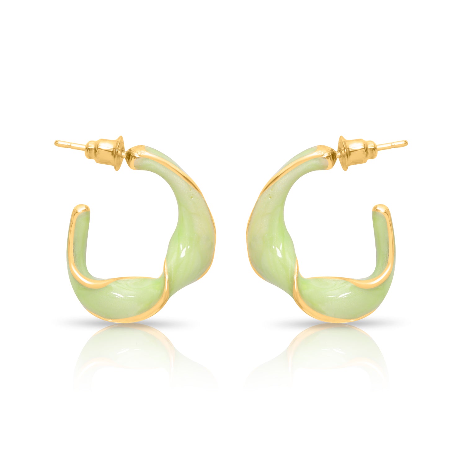 Wrapped Enamel Earrings