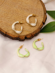 Wrapped Enamel Earrings