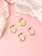 Modern Wave Hoop Earrings