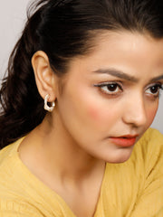 Modern Wave Hoop Earrings