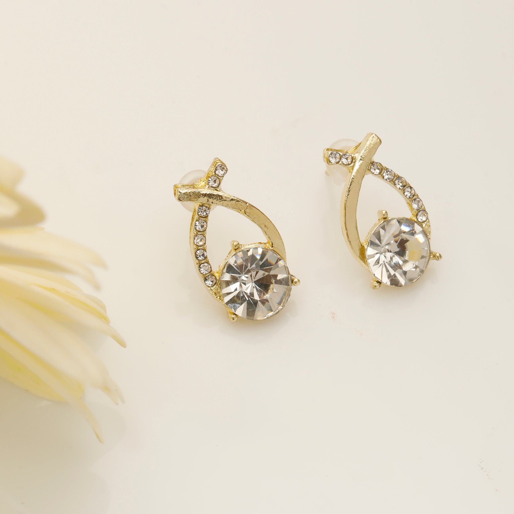 The Glam Gold Stud Earrings