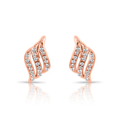 Beauty Rose Gold Stud Earrings
