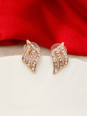 Beauty Rose Gold Stud Earrings