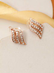 Beauty Rose Gold Stud Earrings