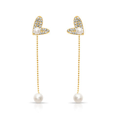 Heart shaped dangle earrings