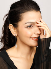 Silver Star Dangler Earrings