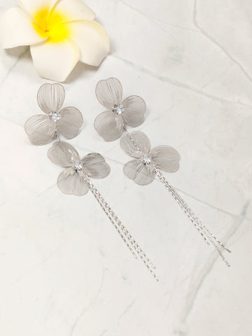 Silver clover Earrings