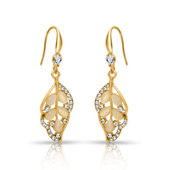 Gold leaf drop Earrings
