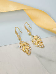 Gold leaf drop Earrings