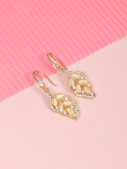 Gold leaf drop Earrings