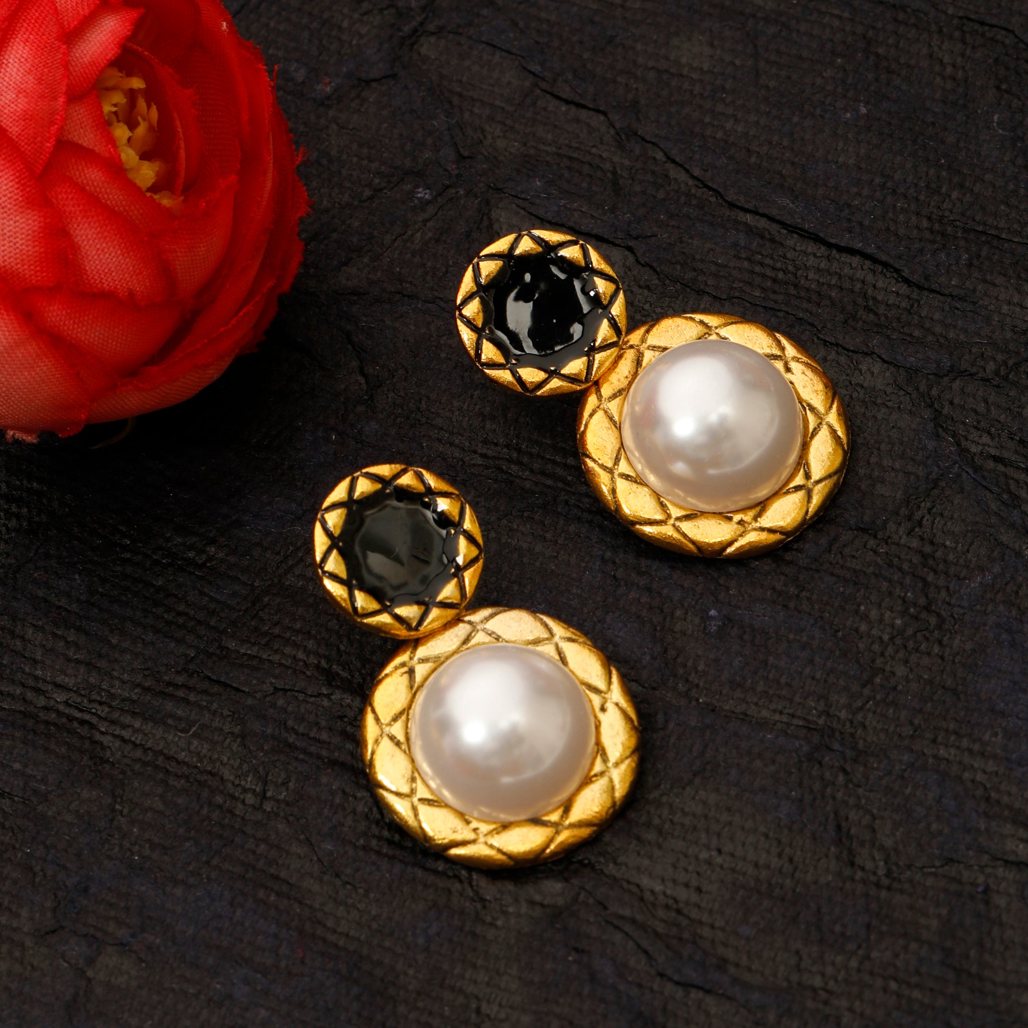 Dark Magic Gold Earrings