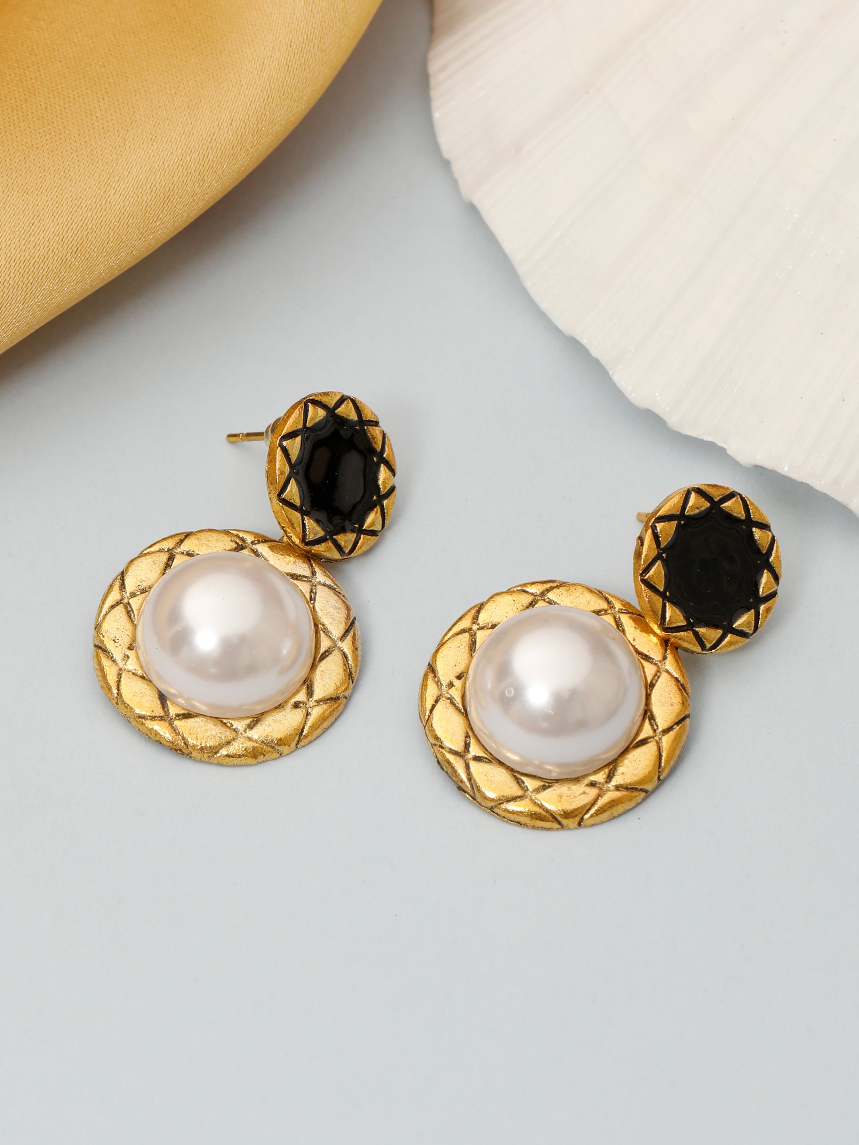 Dark Magic Gold Earrings