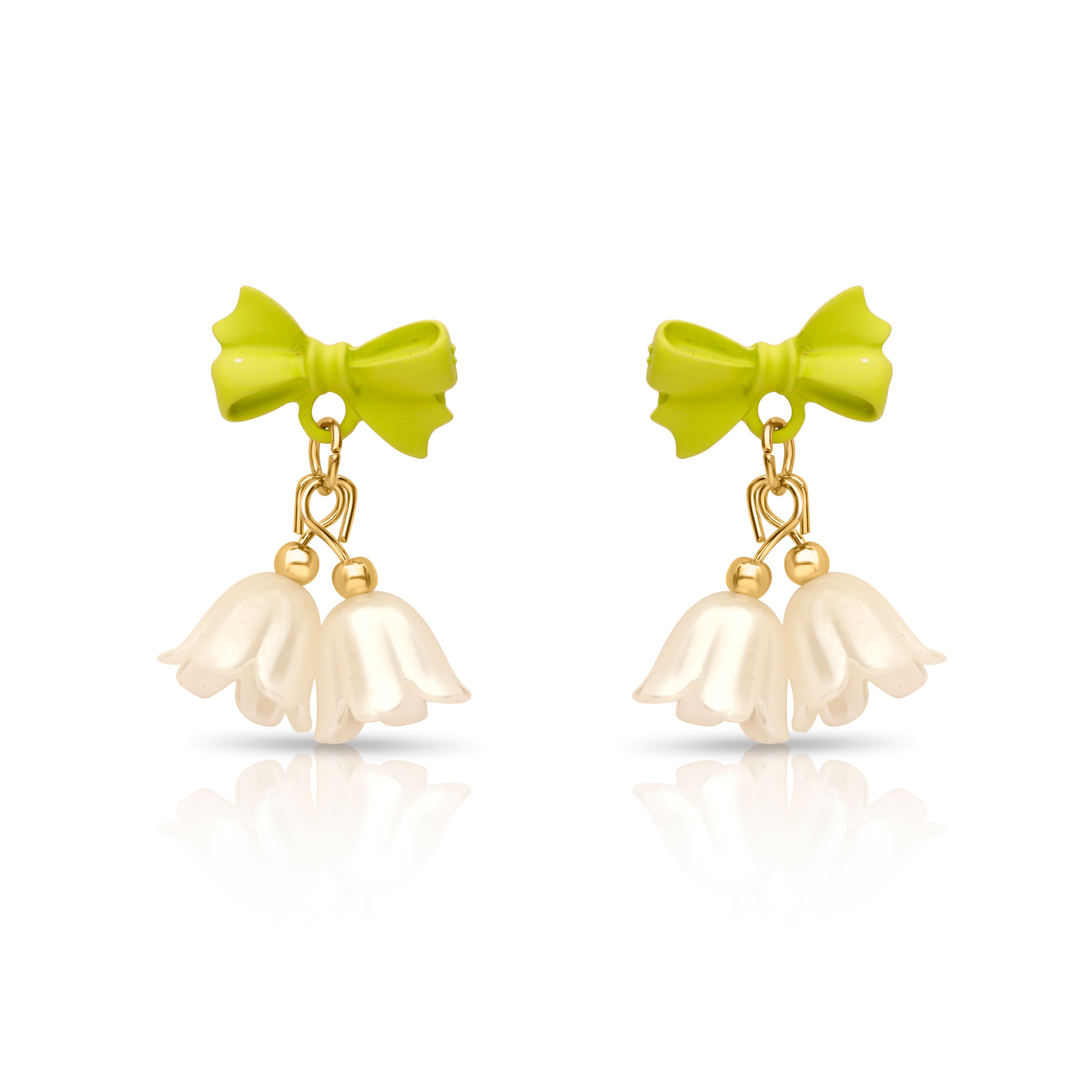 Love Knot Green Earrings