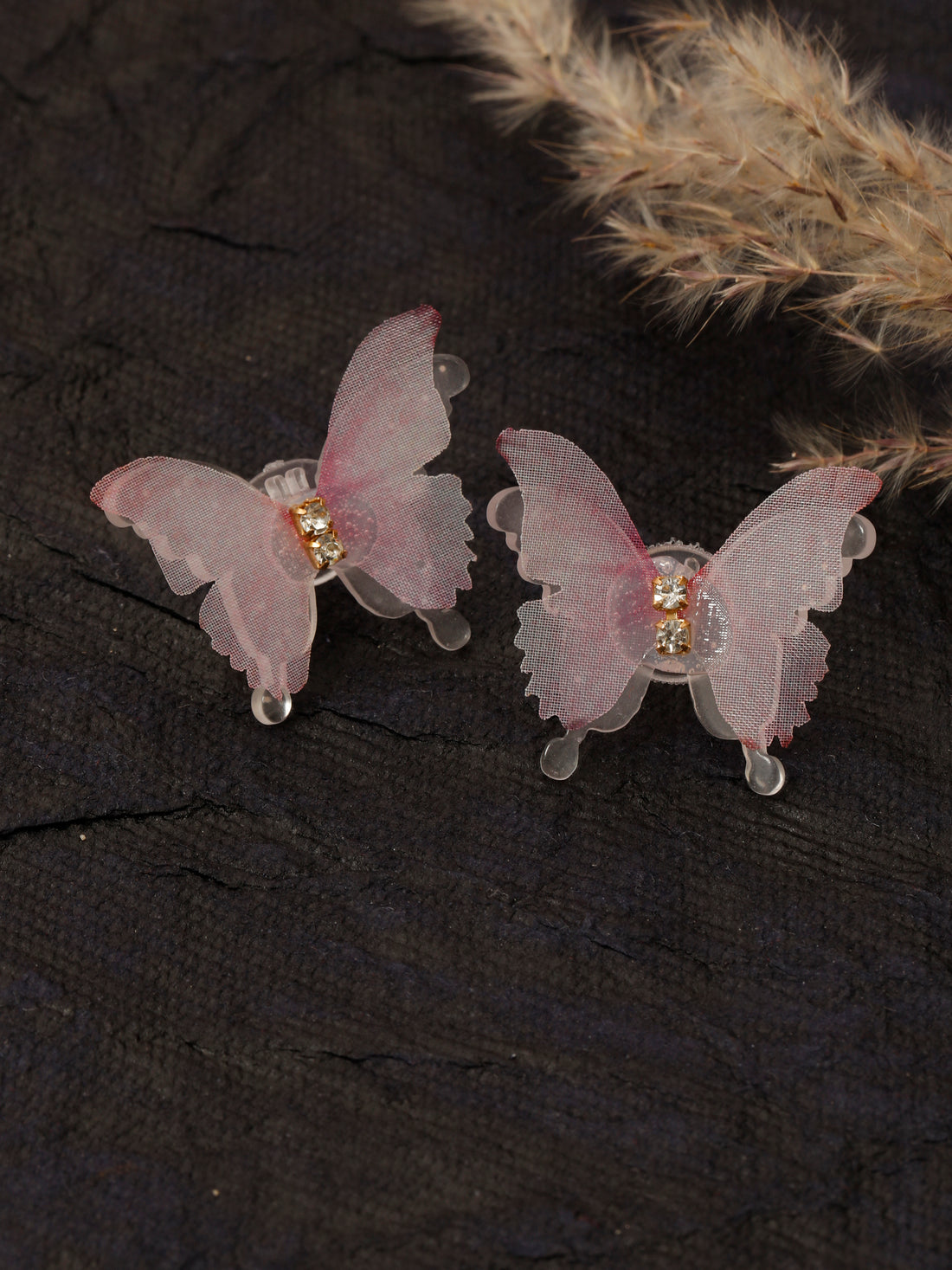 Pink Butterfly Earrings