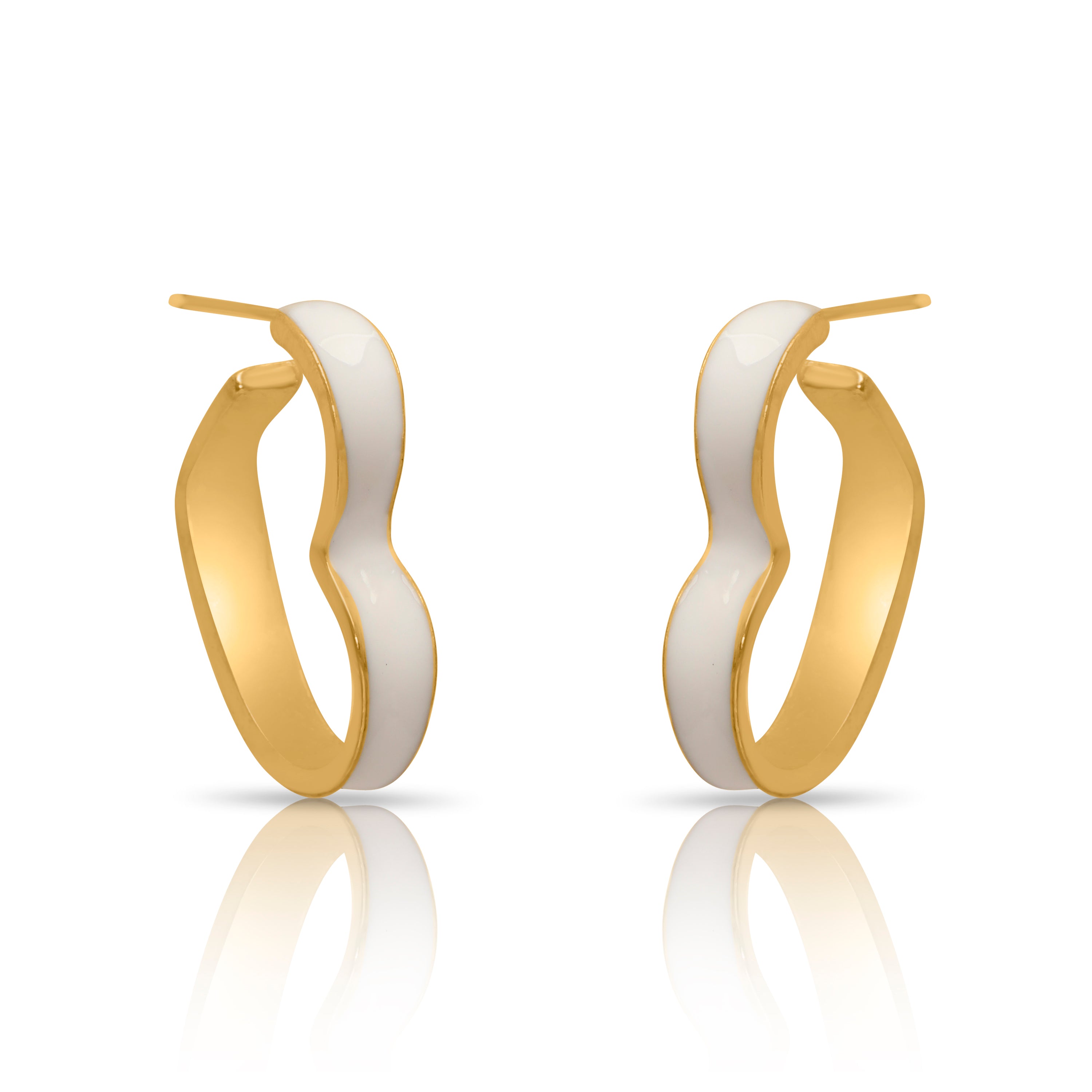 Wave Hoop Earrings Earrings