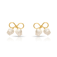 The Rose Knot Gold Earrings