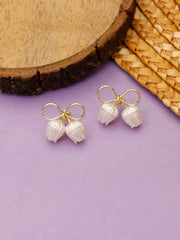 The Rose Knot Gold Earrings