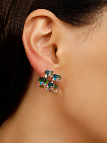 Emerald Stone Ranbow Earrings