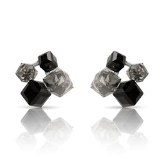 Emerald Stone Black Earrings