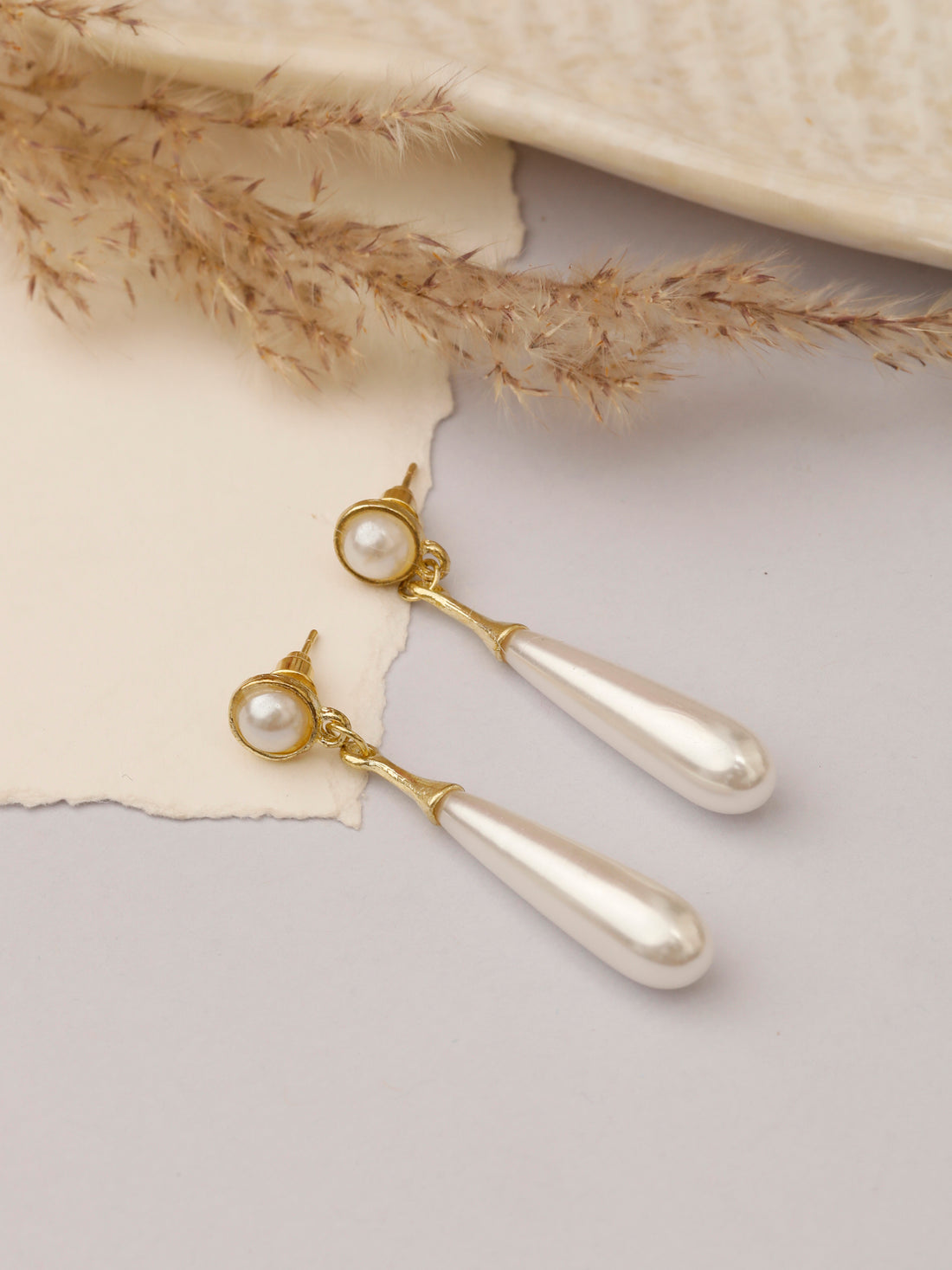 Dripping Pear Gold Earrings