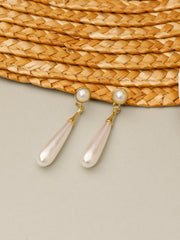 Dripping Pear Gold Earrings