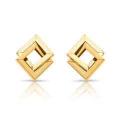 Bulky Chunky Square Earrings
